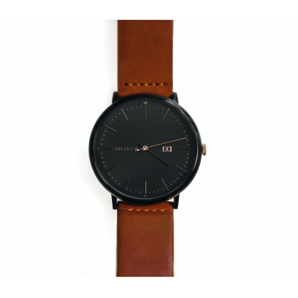 Black & Leather Watch